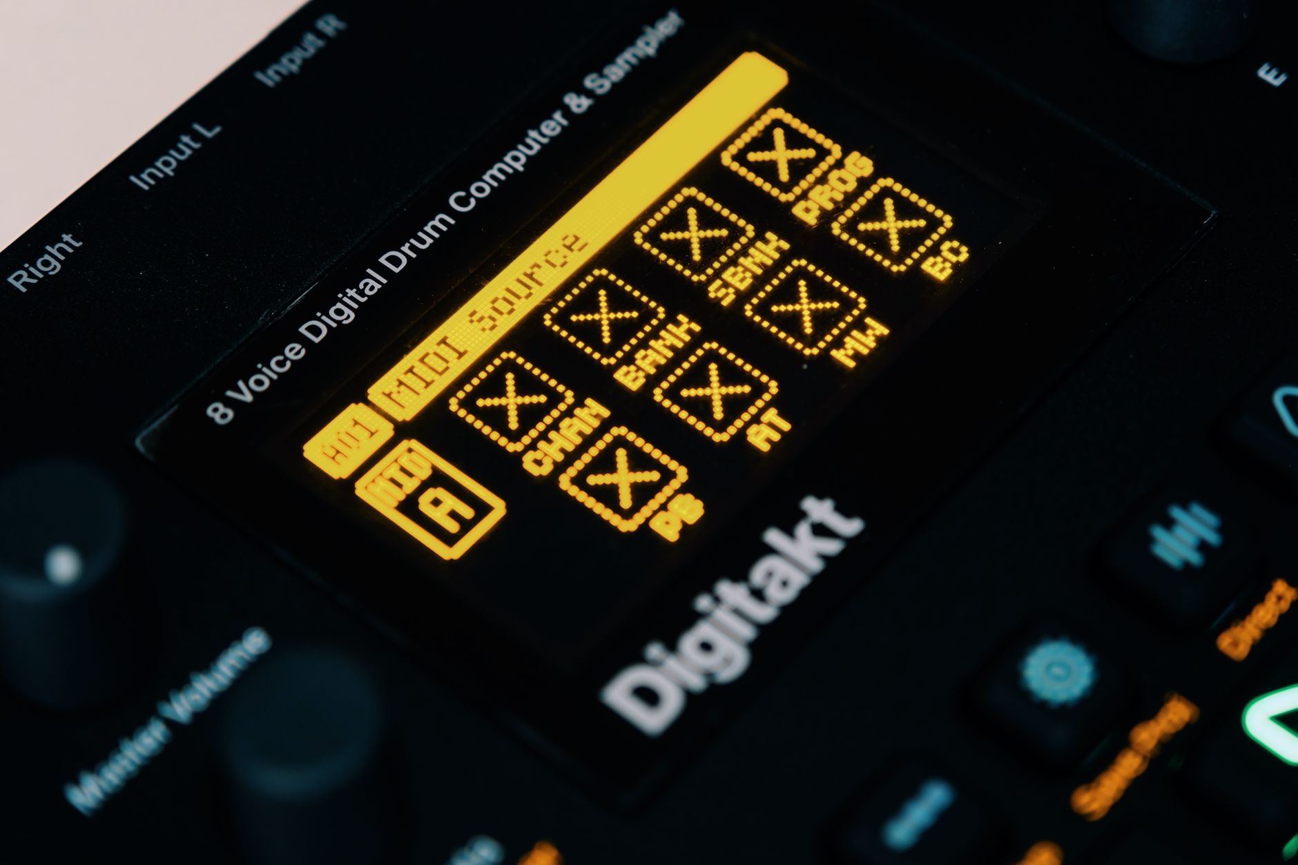 velocity sensitive drum pads close-up finger drumming