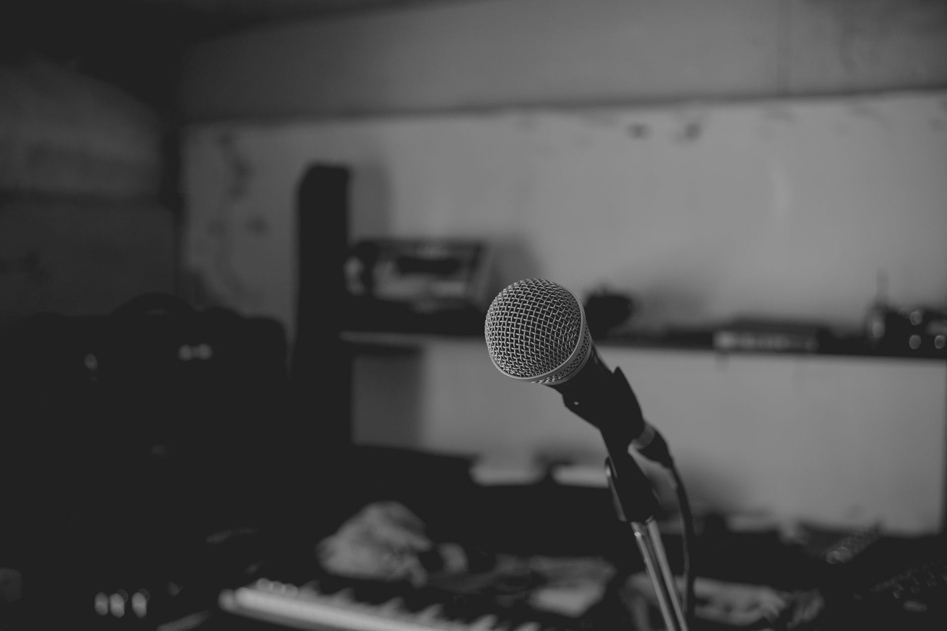 audio interface with microphone XLR connection close-up
