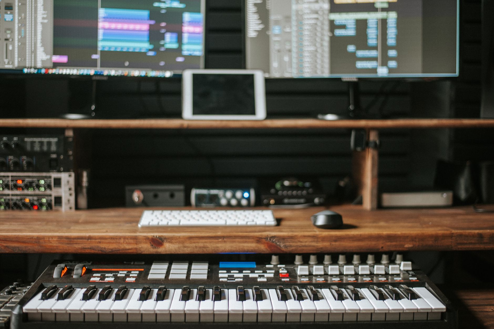 budget audio interface USB desk setup
