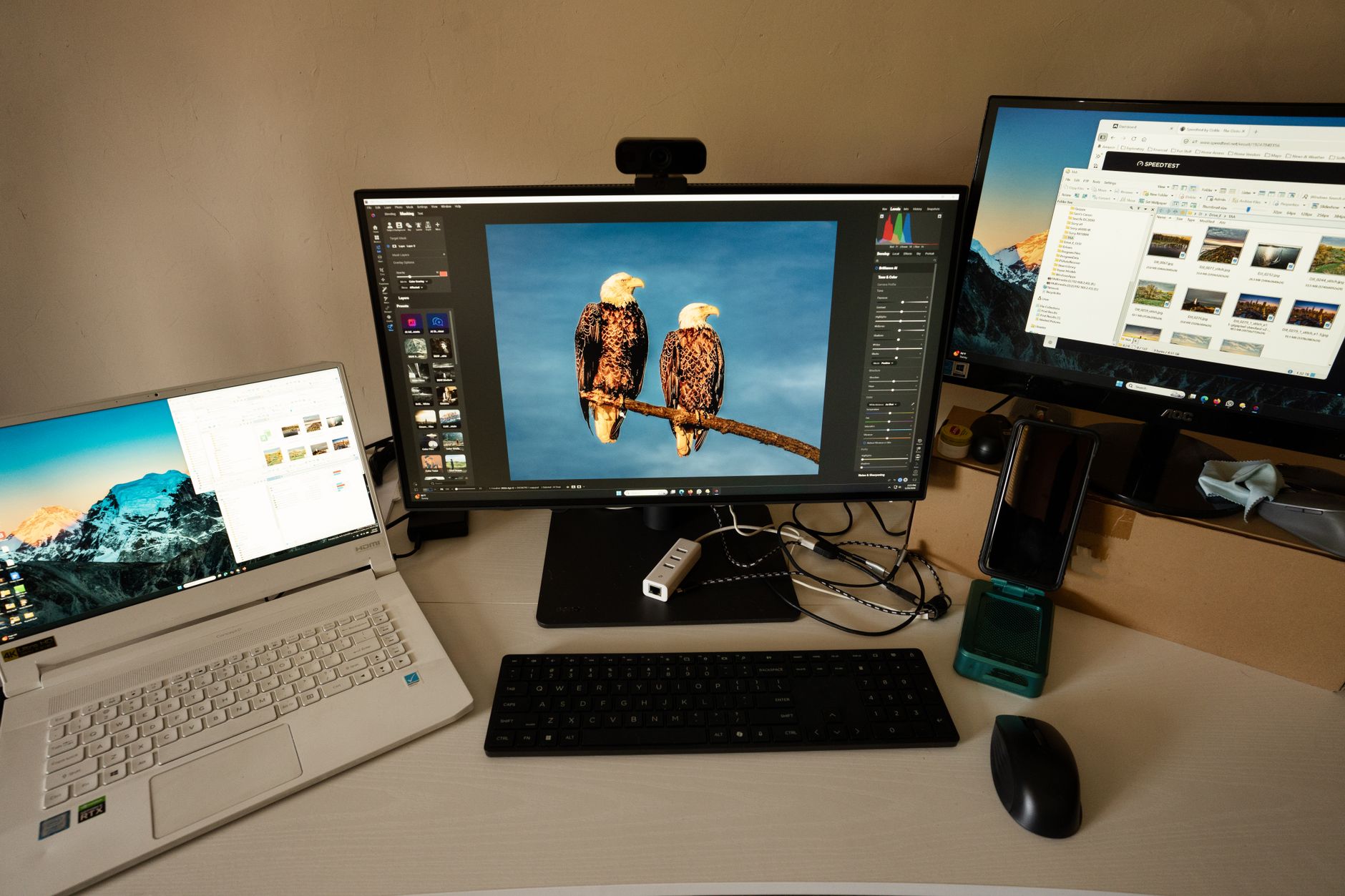 studio monitor placement equilateral triangle home studio desk setup