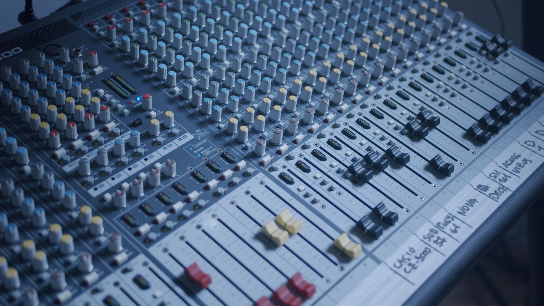 audio interface comparison lineup on studio desk